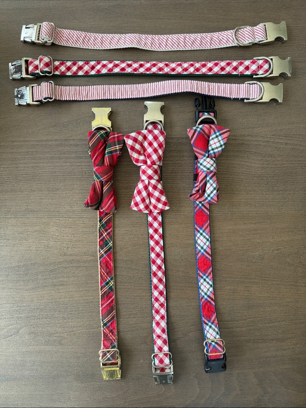 Crew LaLa Red Dog Collars and Bows